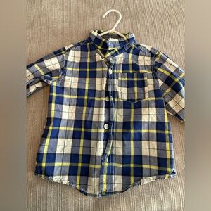 Crazy 8 Blue and Yellow Plaid Button-Down Shirt